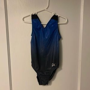 Girls Leotard (Blue/Black)